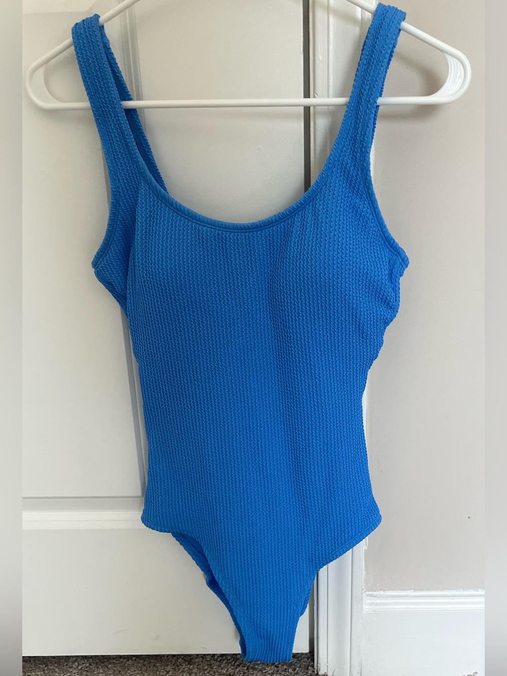 Blue Textured One-Piece Women’s Swimsuit